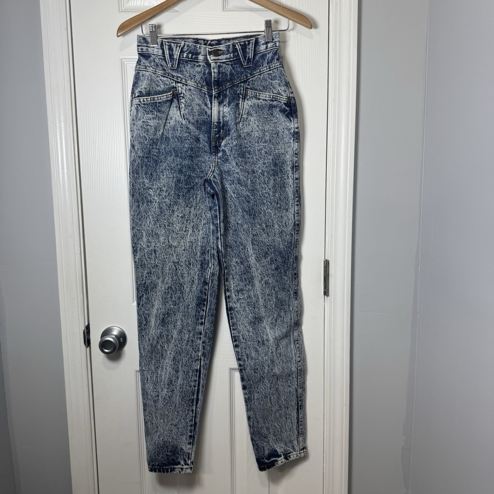 Vintage Chic Jeans Womens Size 5 (26x30) Blue 1980s Tapered Mom Acid USA